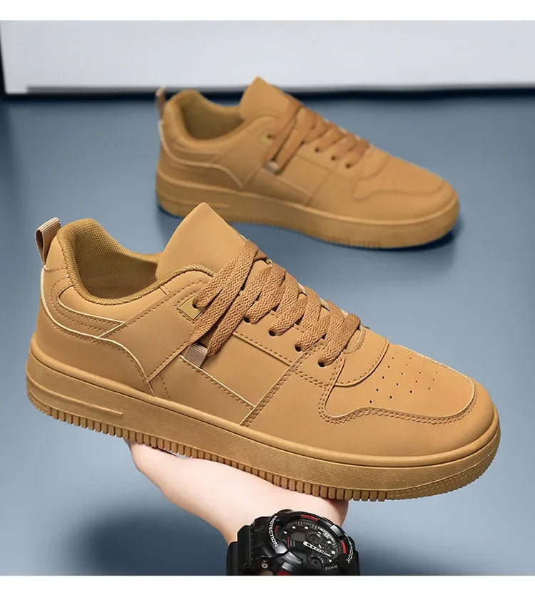 Men's Breathable Spring Summer Casual Shoes Student Fashion All-Match Lightweight Sporty Board Shoes Comfortable Rubber Sole