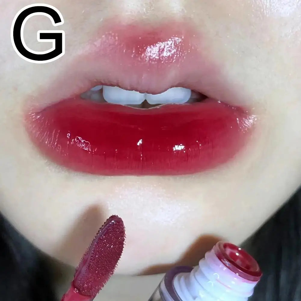 8 Colors Ice Tea Mirror Lip Glaze High Gloss Moisturizing Sexy Red Lip Tint Lipstick Hydrating Long Lasting Lip Gloss Lip Makeup - Clikcy