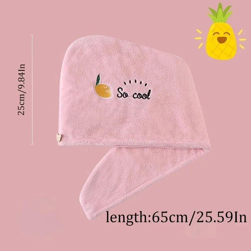 1pc Quickly Dry Hair Hat Super Absorbent Soft Bathroom Women Head Towels Girls Cute Hair Towel Hair Dry Wrap Bonnets - Clikcy