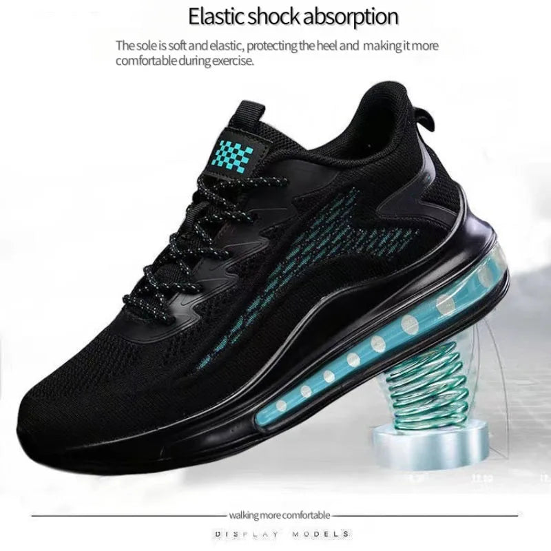 Men's casual sports shoes, men's running shoes, air cushion, men's spring and autumn new fashion, breathable soft soles - Clikcy