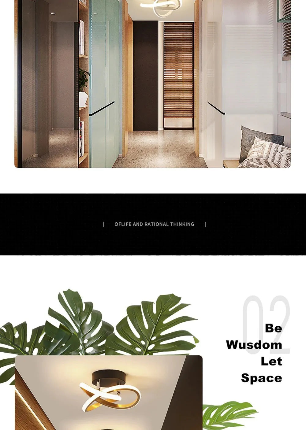 LED Strip Aisle Ceiling Lights Modern Minimalist Living Room Lamps For Balcony Entrance Staircase Home Decor Fixtures Led Luster - Clikcy