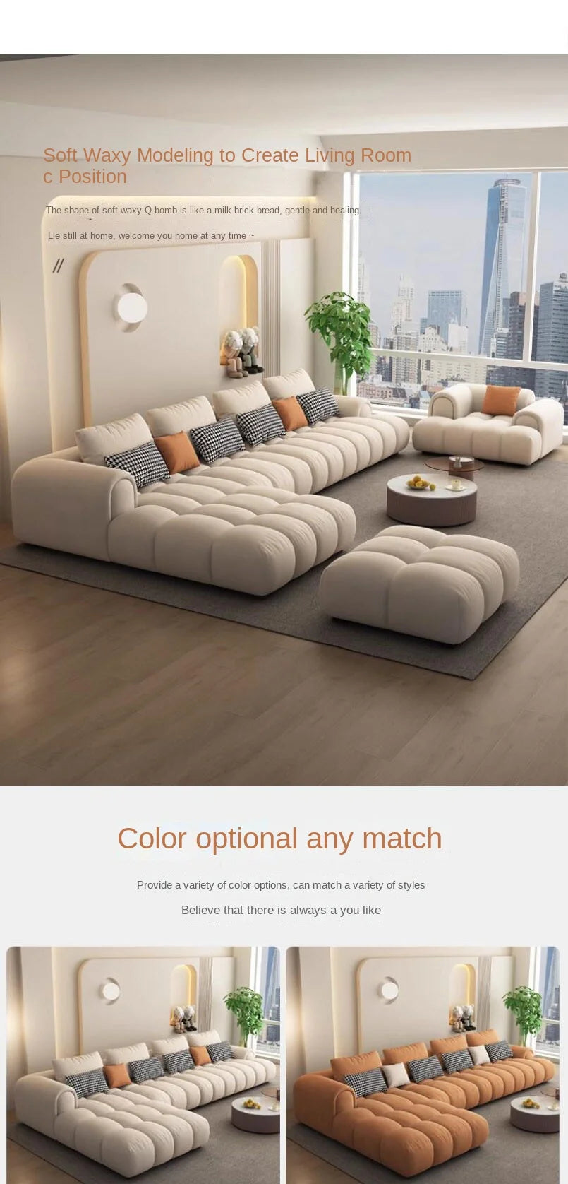 Large Filler Beige Sofas Wood Design Reclining Designer Luxury Couch Lounges Modular Nordic Divano Soggiorno Unique Furniture - Clikcy