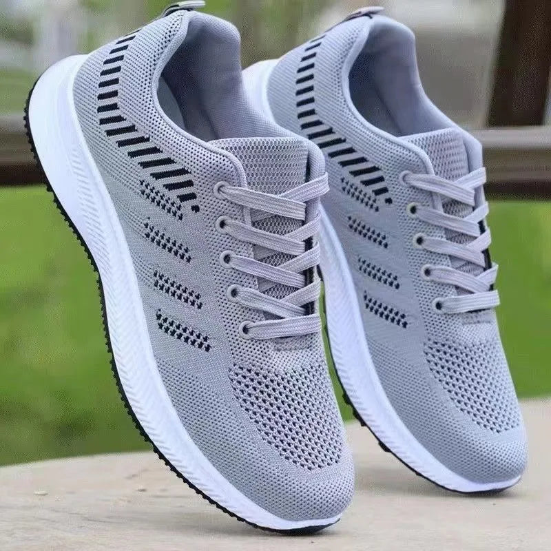 Men's casual light mesh sports shoes summer breathable cool running shoes fashion soft sole comfortable non slip male'ssneakers - Clikcy