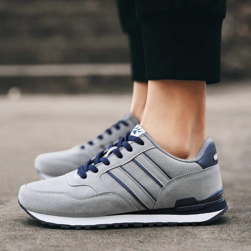 Artificial Leather Men Causal Shoes Male Spring Men Casual Light Shoes Sneakers Lac-up Flats Breathable Outdoors Sapato - Clikcy