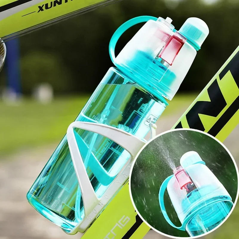 600ml New Creative Spray Water Bottle Portable Atomizing Bottles Outdoor Sports Gym Drinking Drinkware Bottles  Water Gourds - Clikcy