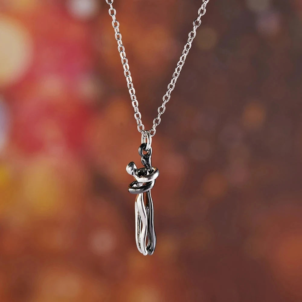 Fashion Hugging Necklace Jewelry Choker Hug Pendant Chain Men Necklaces For Lover Women Couple Men Lady Female Male Gift - Clikcy