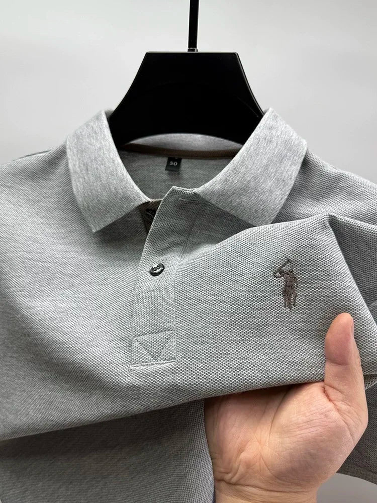 High end brand 100% cotton short sleeve polo shirt men's summer fashion designer new Paul pony embroidery casual golf T-shirt - Clikcy