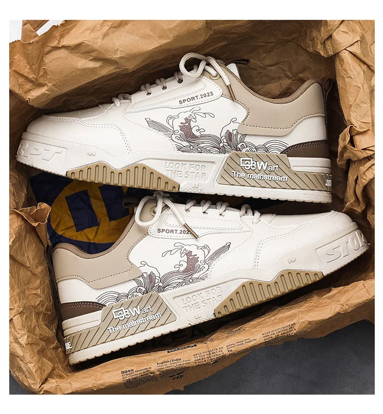 Skateboarding Shoes for Men Male Running Breathable Sports board White Shoes Sneakers Men Shoes Brand Casual Shoes for Men - Clikcy