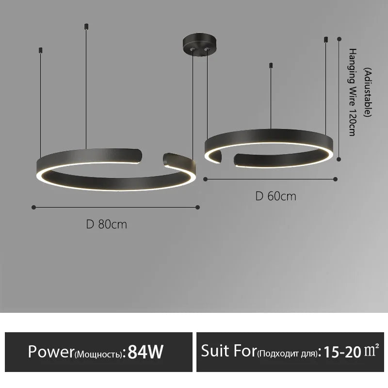 Minimalist restaurant lamp modern minimalist Nordic bar dining room dining table lamp designer C-word restaurant chandelier - Clikcy