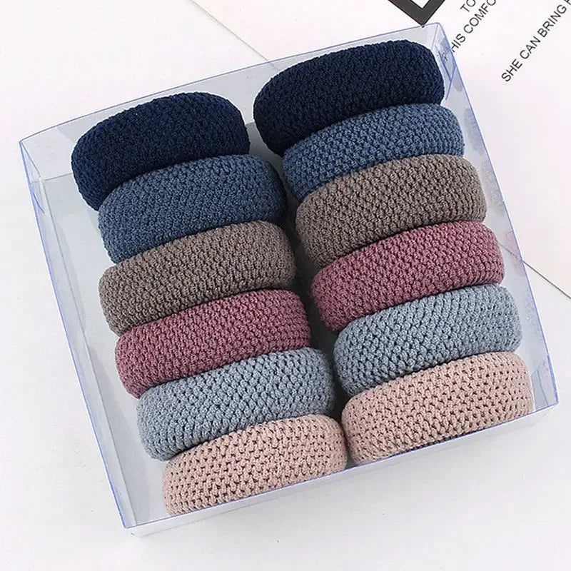 6PCS New Fashion Boutique Simple Thicken Ponytail Holders Rubber Band  Elastic Hair Bands Women Girls Hair Accessories Headwear - Clikcy