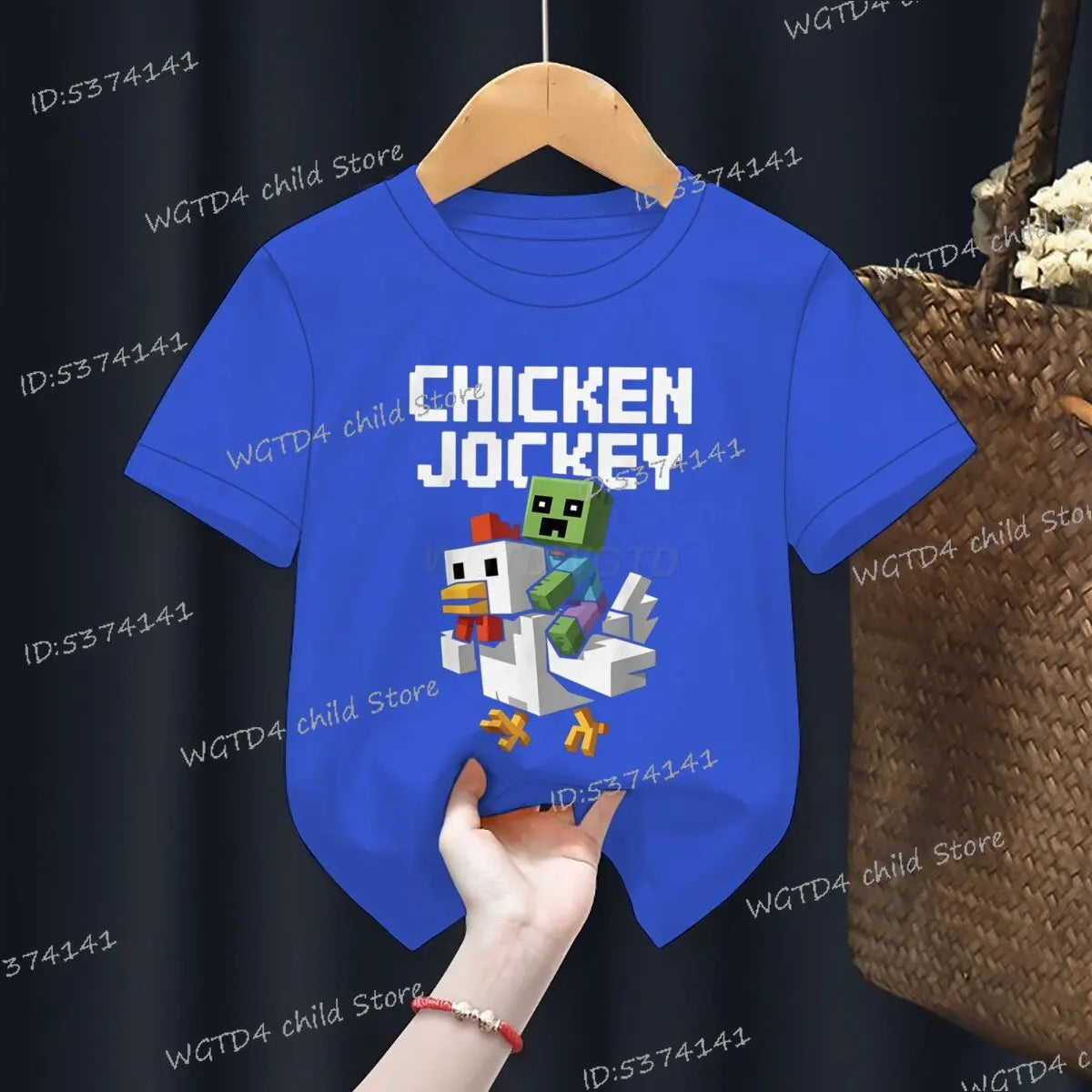 Kids T-shirts Chicken Jockey Cartoon Fashion Clothes Video Game Y2k Design Casual Crewneck Top Tee 2025 Summer Girl Boy T-shirts - Clikcy