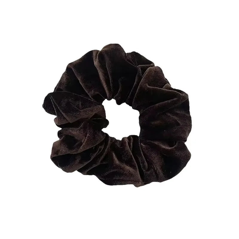 Korean Velvet Scrunchie Rubber Elastic Hair Bands Women Solid Color Headband Ponytail Holder Ties Rope Girl Hair Accessories - Clikcy