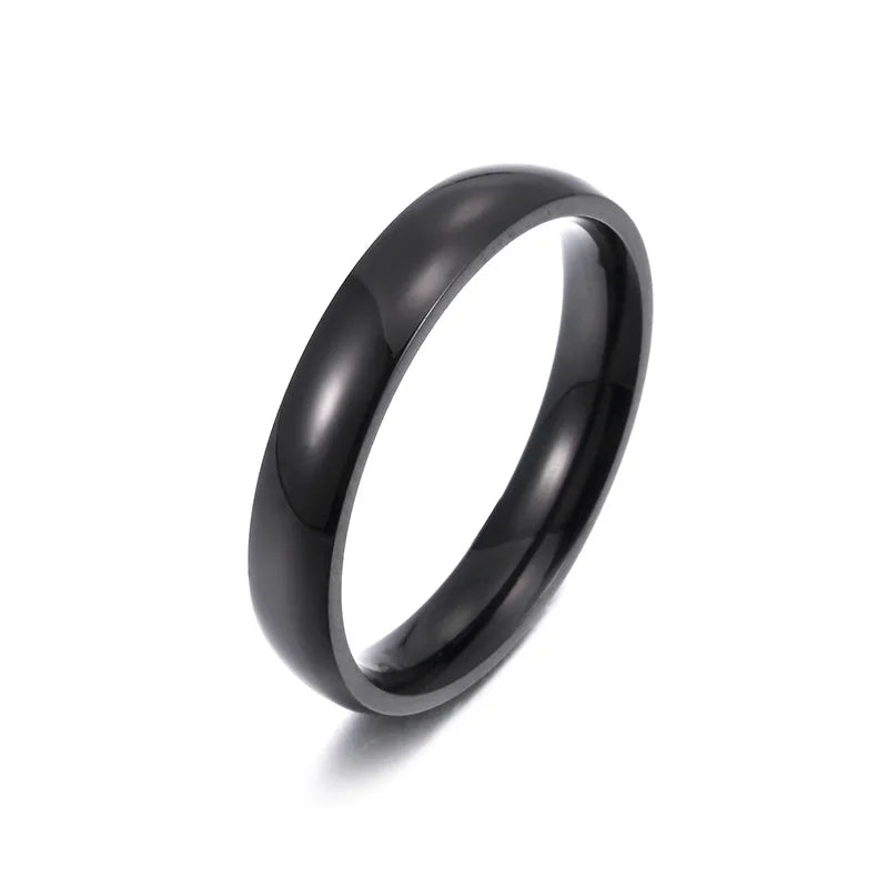 Fashion Simple Gold Plated Glossy Ring Classic Couple Banquet Exquisite Jewelry - Clikcy