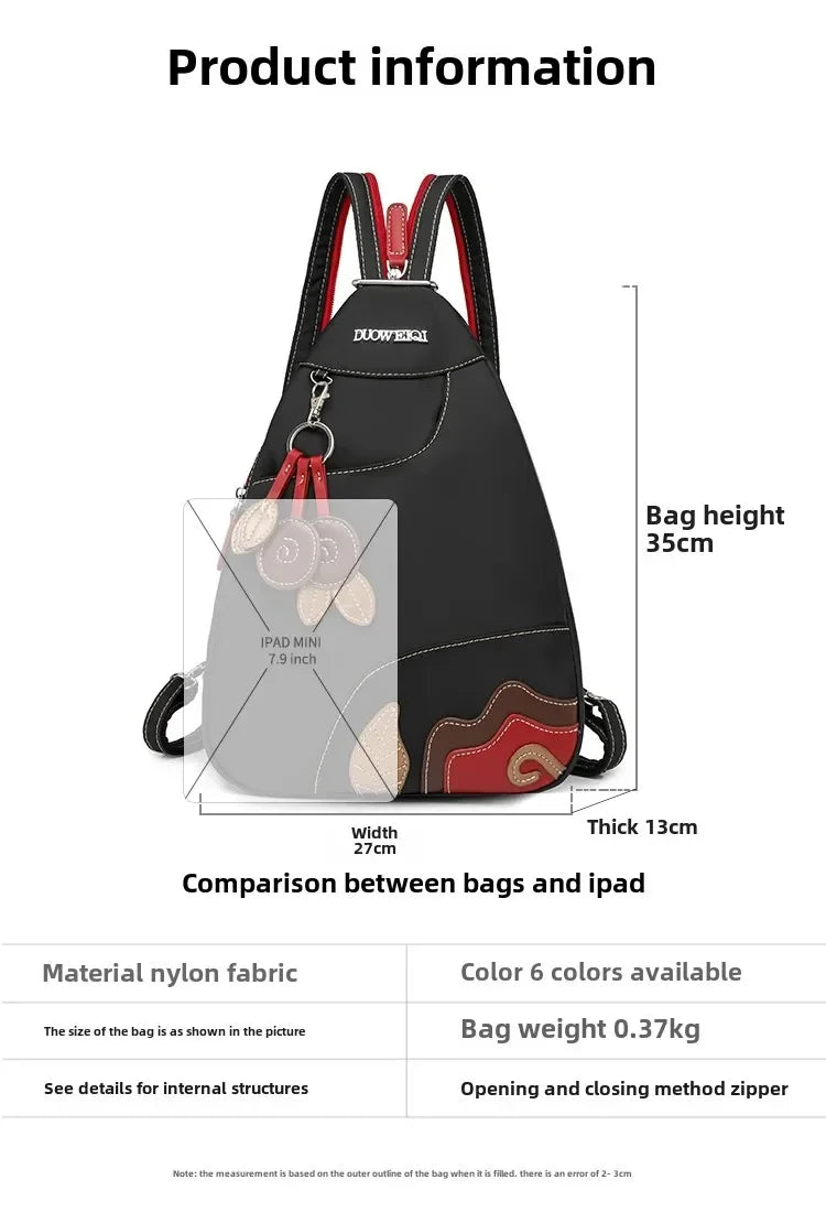 Casual Solid Nylon Designer Style Backpacks for Women 2025 High Quality Simple Versatile Commute Hot Trendy Sweet School Bags - Clikcy