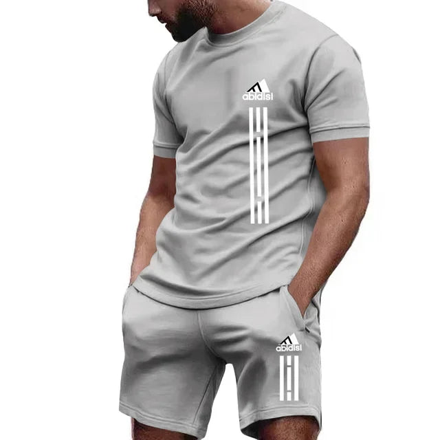 Summer Men's Sets Fashion Tracksuit Men Short Sleeve T Shirts+Sport Shorts Suit Men Casual Men Clothing Mens Joggers Sets M-3XL - Clikcy