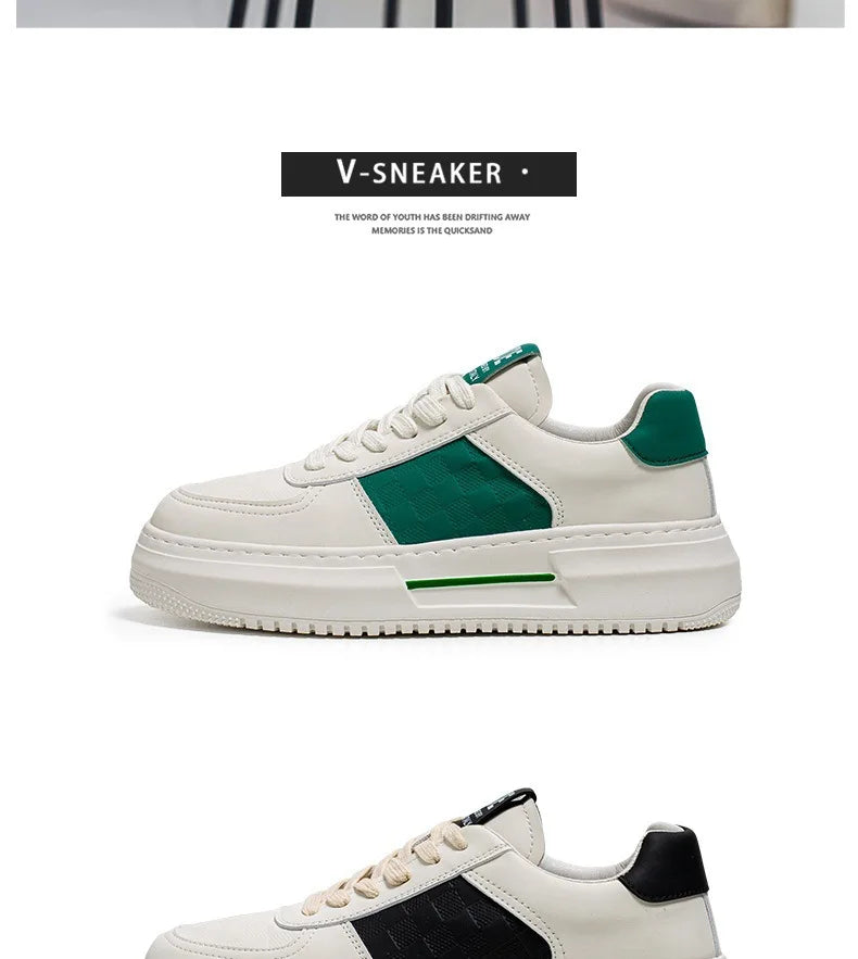 Men's Casual Shoes 2025 New Fashion Platform Shoes Outdoor Casual Sneakers Men Street Skate Shoe Lace-up Shoes Zapatillas Hombre - Clikcy