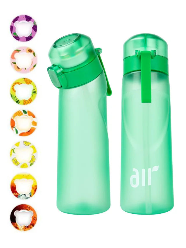 1pc Air Water Bottle With 1pc Random Flavor Pods Portable Transparent With Straw Leak Proof Suitable for Outdoor Sports - Clikcy