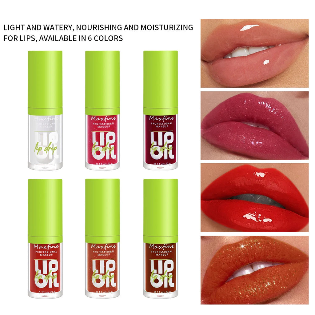 Lip Gloss Waterproof Long-term Moisturizing Non-stick Cup Non-fading Liquid Green Packaging Lip Gloss Cosmetics - Clikcy