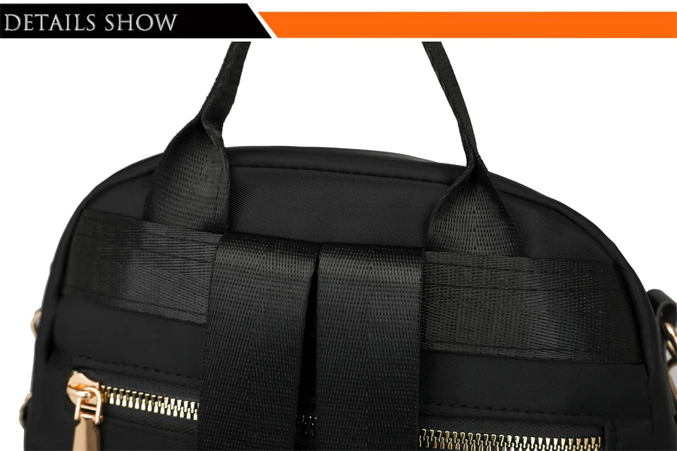 Simple Modern Backpack Women Waterproof Nylon Daypack Large Capacity School Bag Student Lightweight Back Pack Ladies Travel Bags - Clikcy