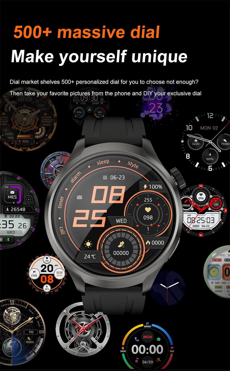 2025 New Smart Watch Men 1.85 Inch Compass 410 mAh Large Battery GPS Motion Track Bluetooth Call Health monitoring Smartwatches - Clikcy
