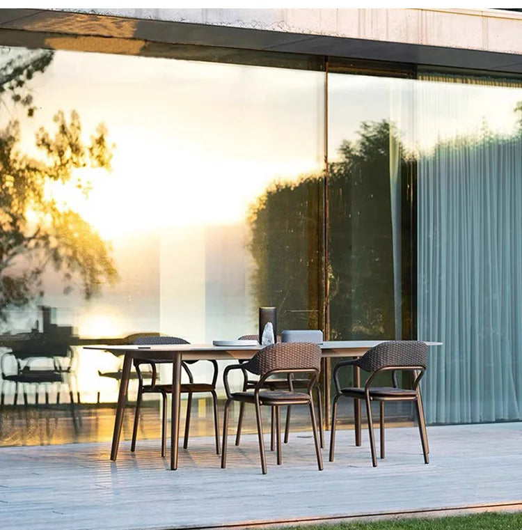 Outdoor Camping Garden Furniture Sets Lounge Rattan Dining Tables Chair Backyard Armchairs Sectional Salon De Jardin Furniture - Clikcy