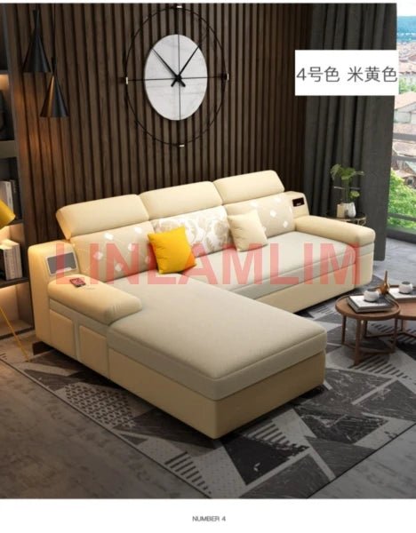 Tech Smart Sofa Bed Fabric Functional Sleeper Couch Convertible Sofas Bed Big Sofas Cama Nordic Salon with Bluetooth Audio,USB C - Clikcy