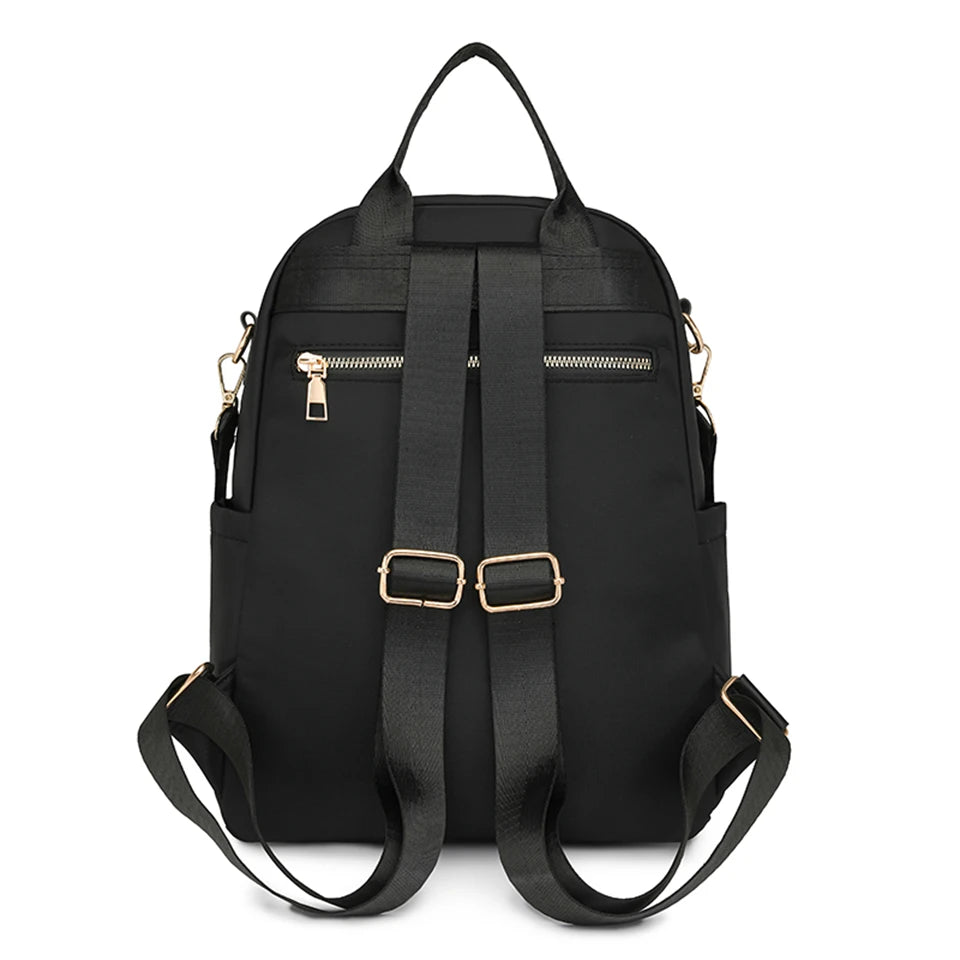 Simple Modern Backpack Women Waterproof Nylon Daypack Large Capacity School Bag Student Lightweight Back Pack Ladies Travel Bags - Clikcy