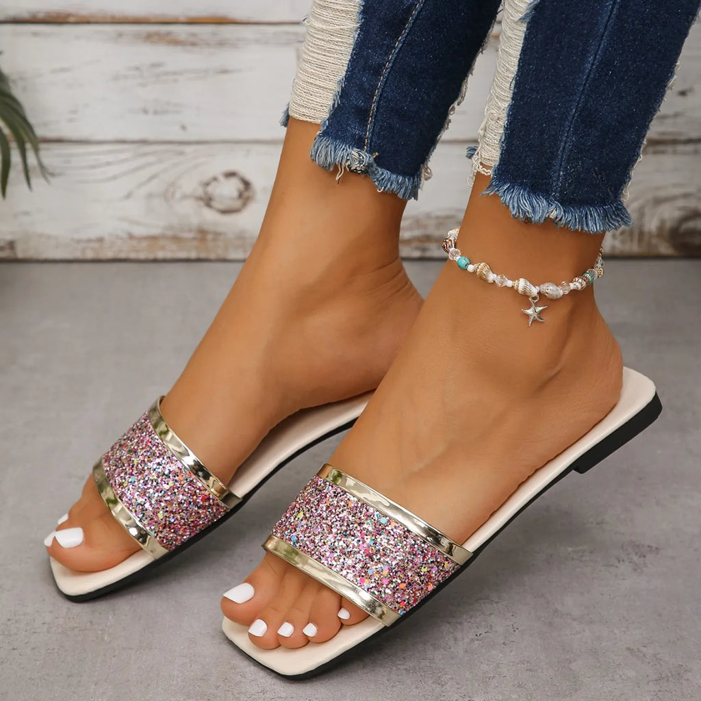 2024 New Designer Casual Flat Fashion Shoes Women Elegant Slip on Walking Slippers Lightweight Comfortable Shoes Slides Women - Clikcy