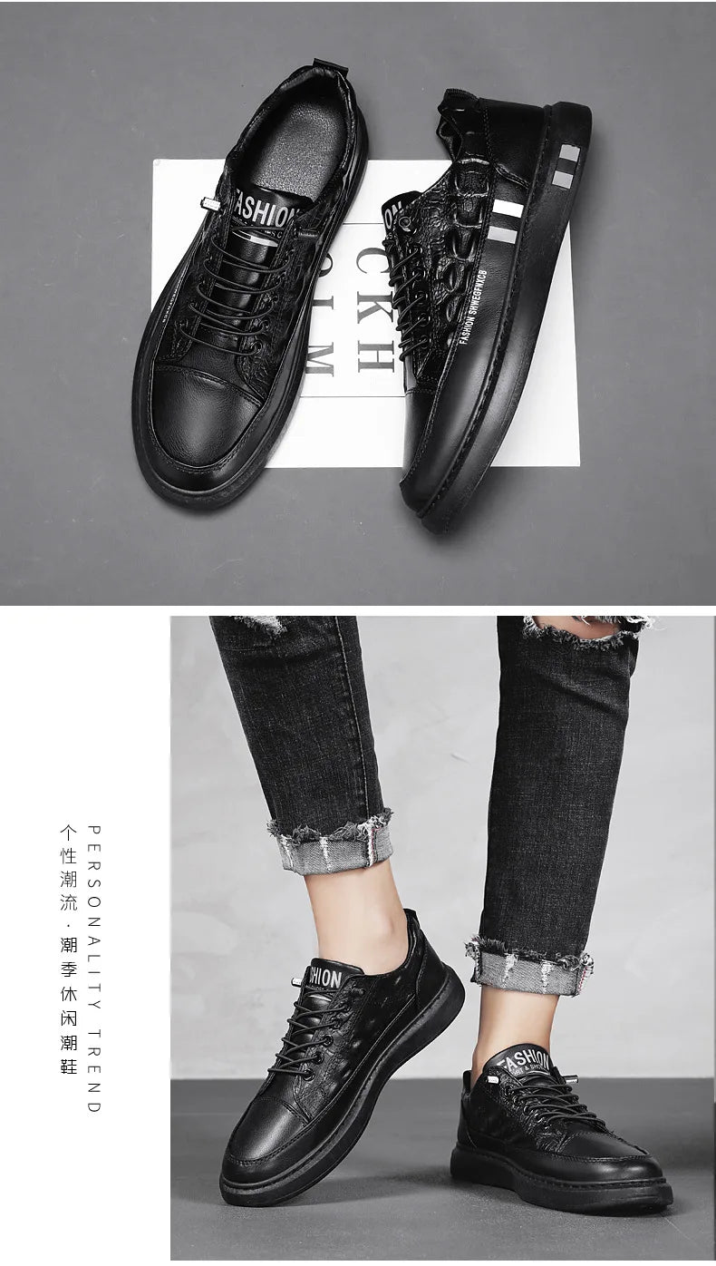 Men's Flats Shoes Luxury Men's Sneakers Spring Autumn 2024 Outdoor Sport Shoes for Men Fashion Vulcanized Shoe Tenis Para Hombre - Clikcy