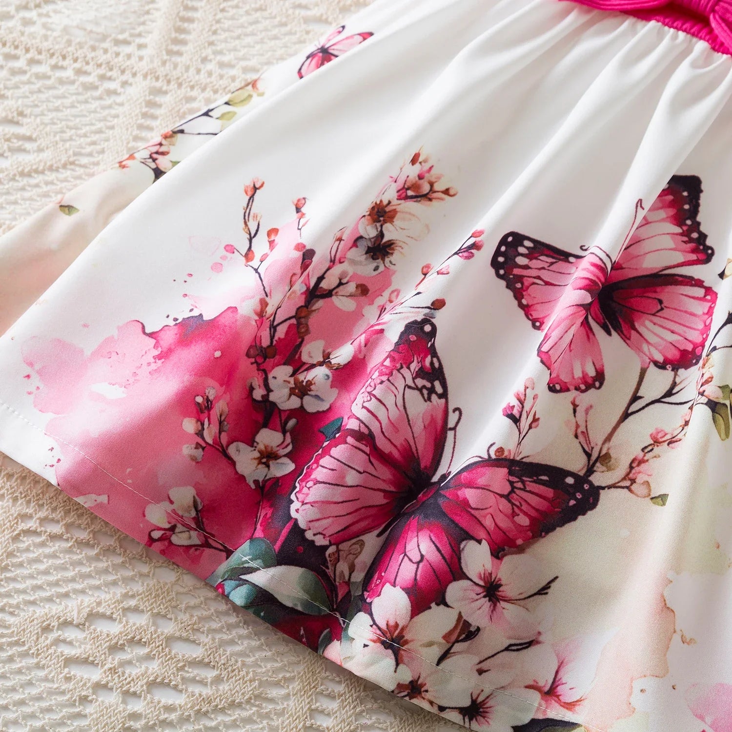 New Children's Dress for 3-8 Yrs Summer Dress Lotus Leaf Edge Design Bow Lace Up Star Sequin Sweet  Tulle Kids Dresses for Girls - Clikcy