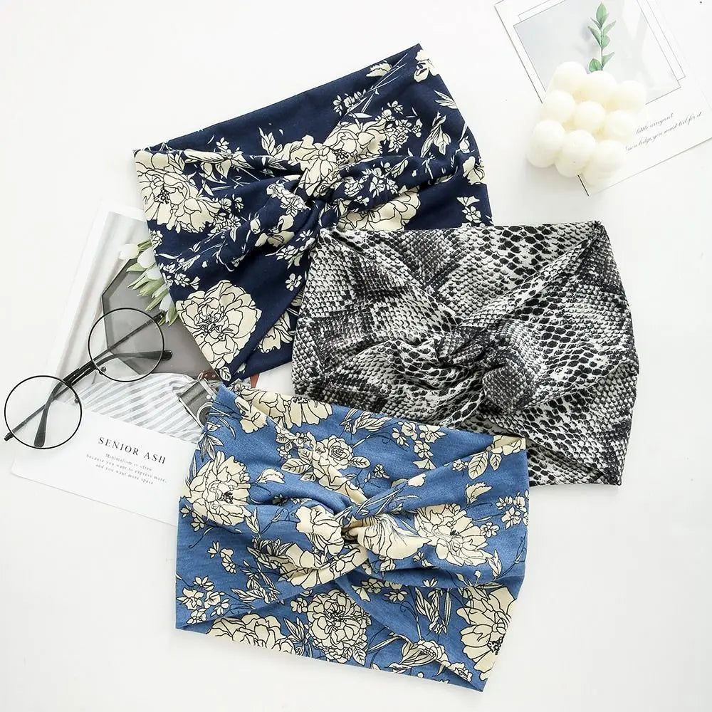 Hair Accessories Twisted Extra Large Thick Wide Headbands Turban Workout Headband Head Wraps for Women - Clikcy