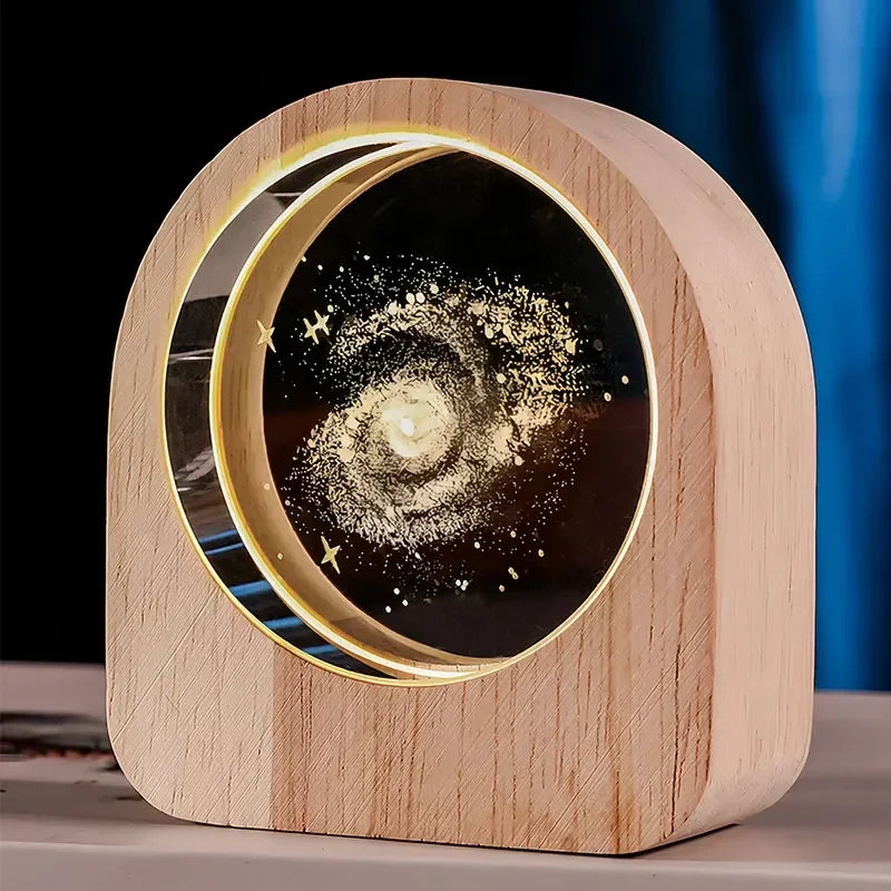 3D Crystal Glass Craft Decoration Laser Engraved Solar System astronomy Valentine's Day gift Birthday Gift Desktop Decoration - Clikcy