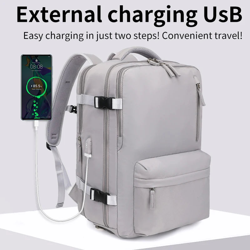 Buylor Easyjet 45x30x20 Travel Backpack Women Airplane Cabin Luggage Carry On 15" Laptop Backpack Large Capacity Flight Backpack - Clikcy