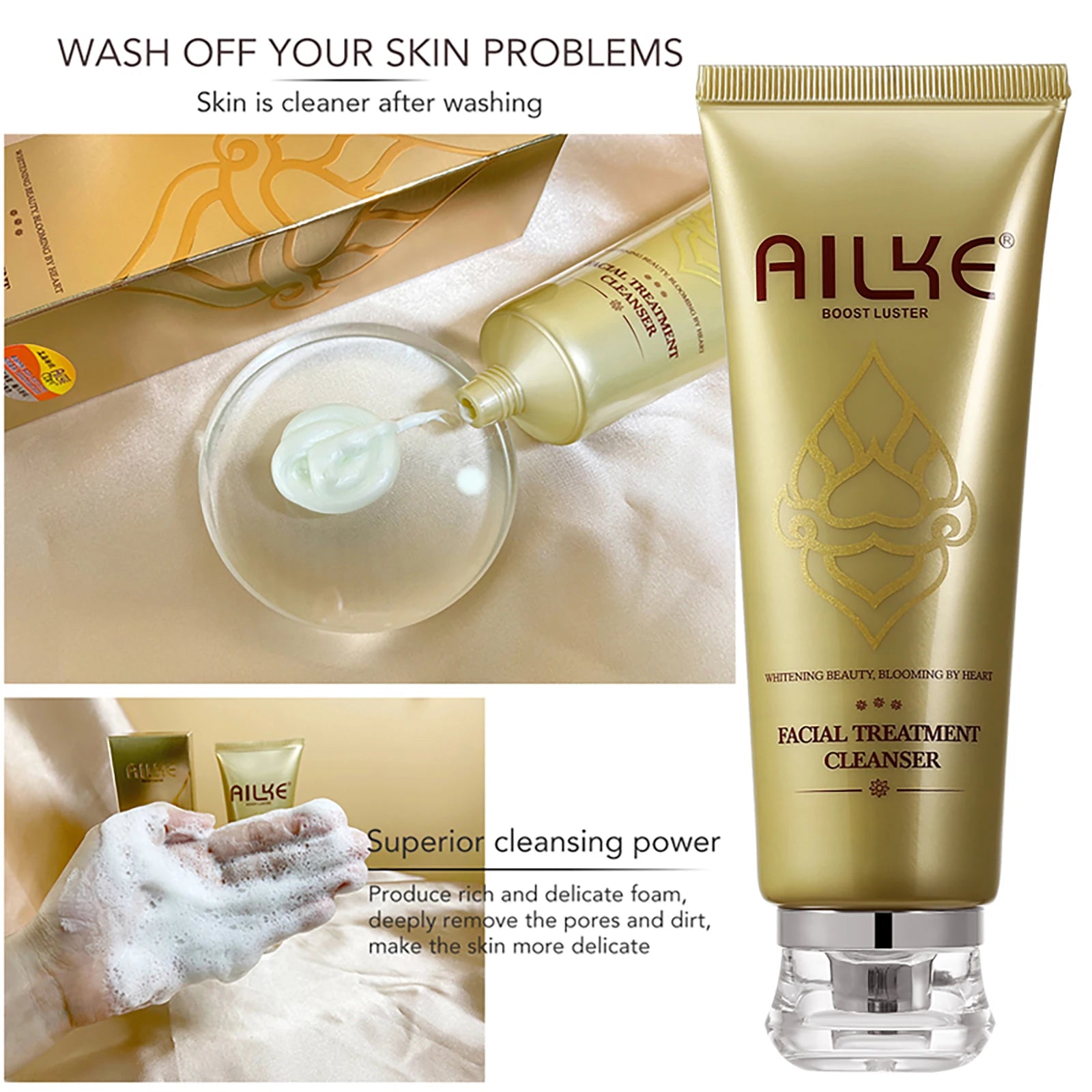 AILKE Whitening Moisturizing Facial Cream, Naturally Brighten Skin Tone, Remove Dark Spots, Clean Skin With Nicotinamide Spf35+ - Clikcy