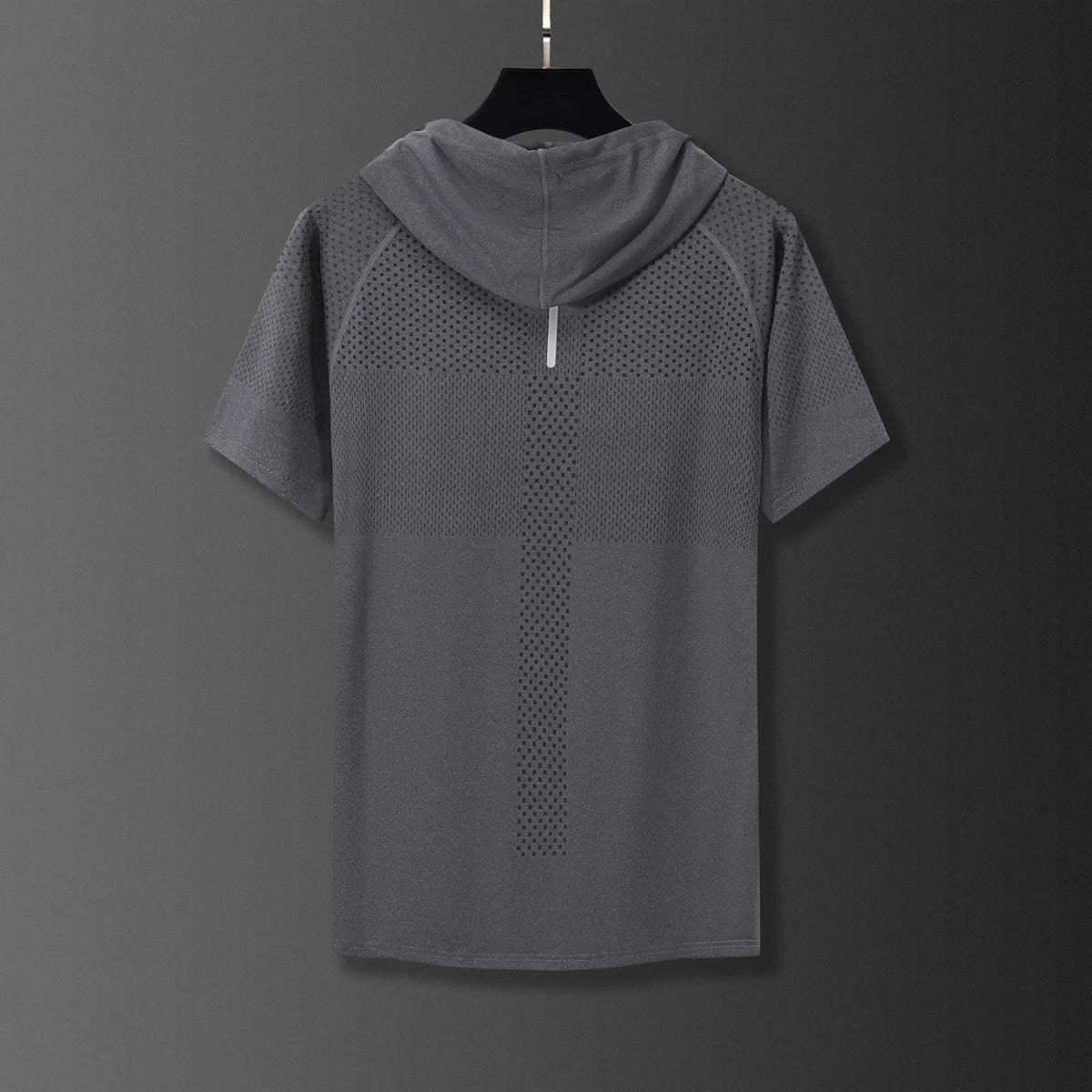 Youthful Vitality Summer Sweatshirts Thin Men's Printing Hooded Quick Drying Breathable Casual Motion Loose Short Sleeve Tops - Clikcy