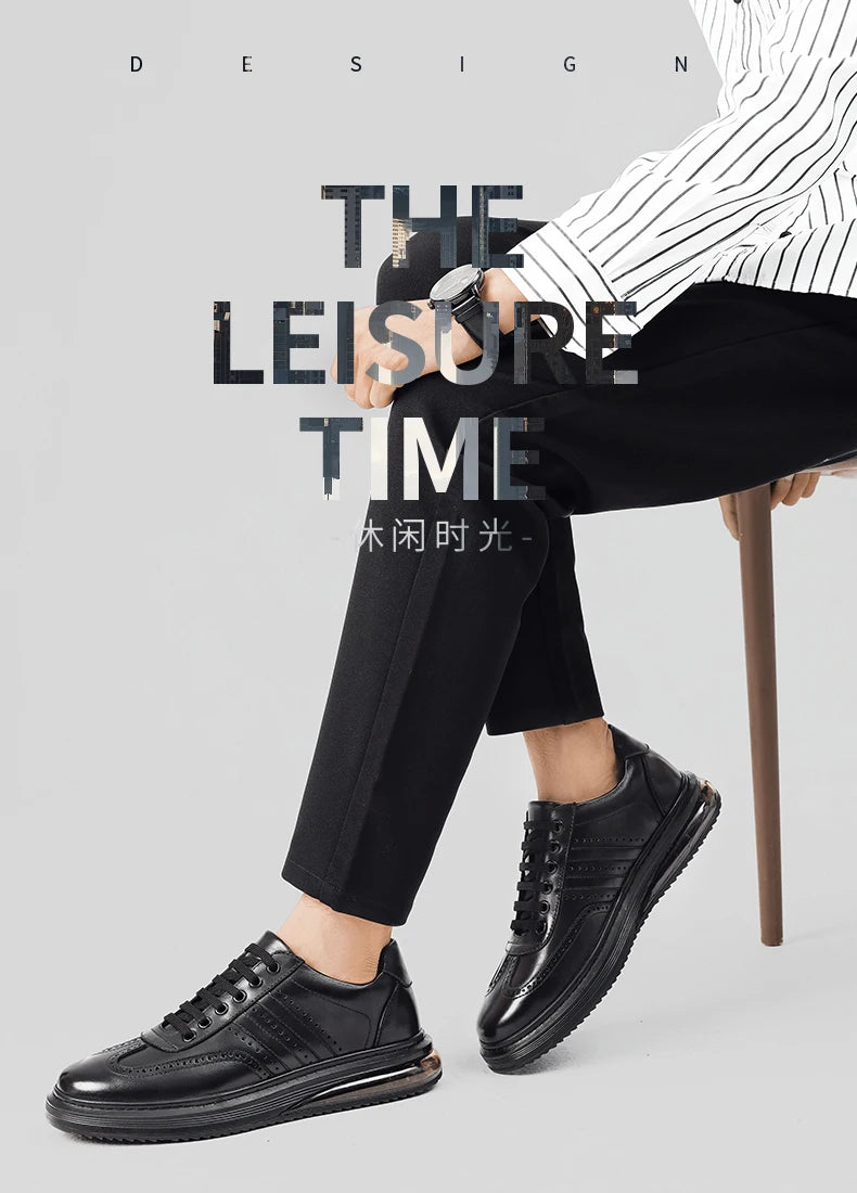 XIMO BULL Autumn Men's Casual Leather Shoes, Quality Men's Casual Sports Shoes, Business Outdoor Shoes, Men's Driving Work Shoes