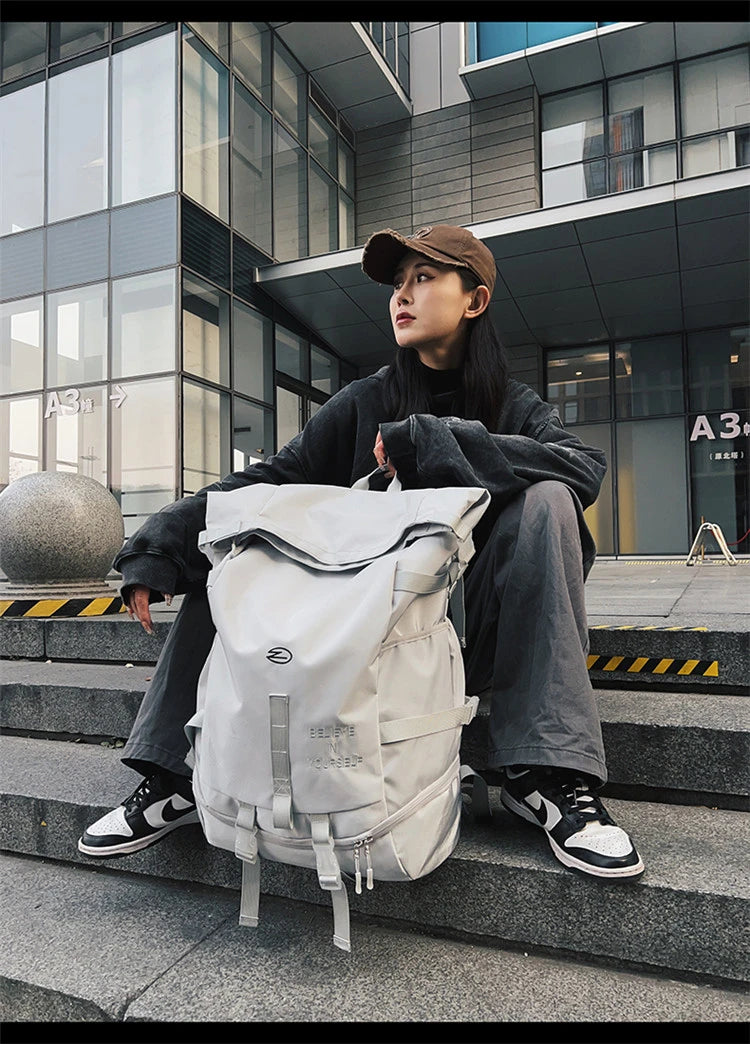 High Street Backpack for Men Women New Streetwear Bags Fashion Backpack Outdoor Leisure Unisex Couple Large Capacity Backpacks - Clikcy