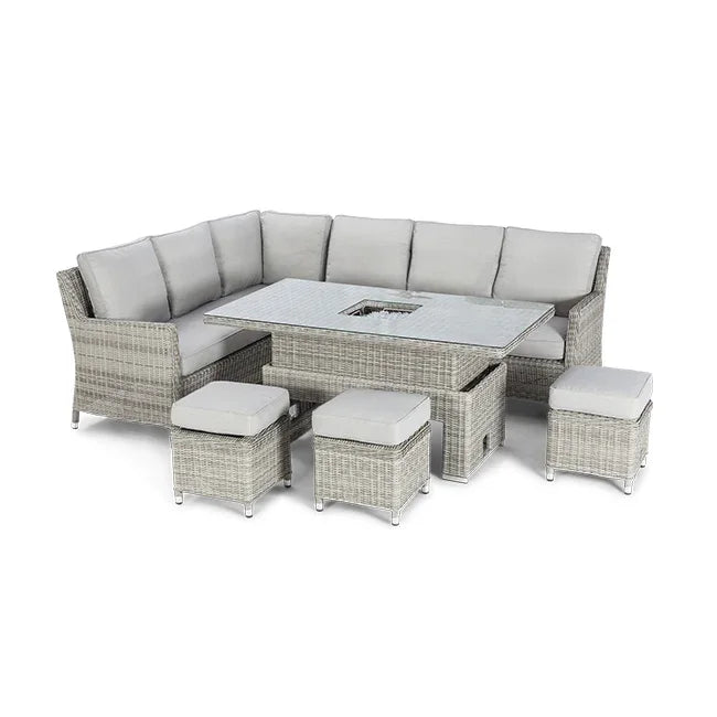 Custom Modern 6 Seat Corner Sofa Patio Outdoor Rattan Dining Outdoor Furniture Sets Rattan Garden Furniture - Clikcy