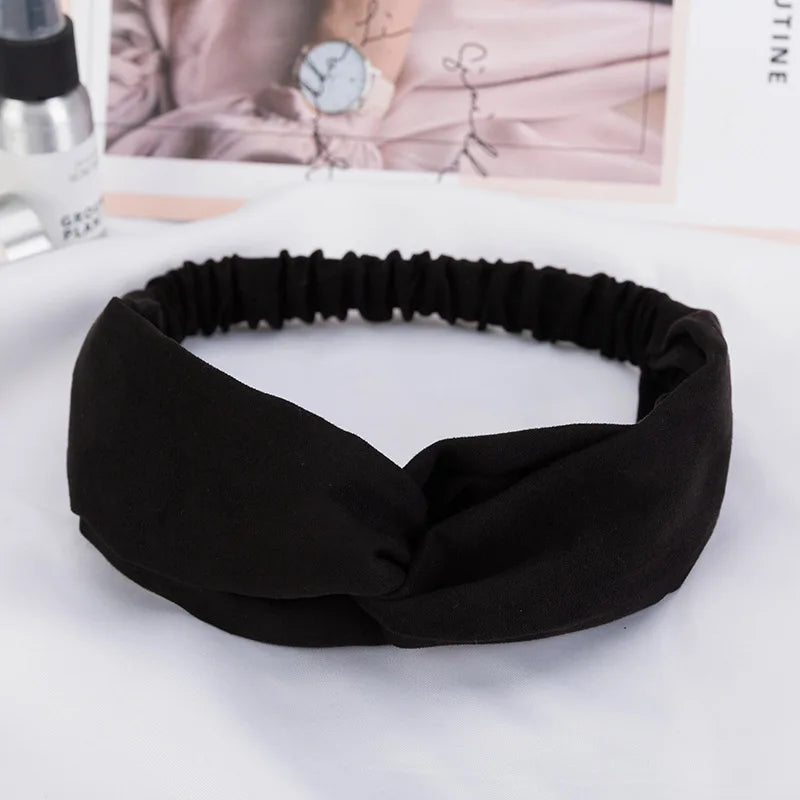 2024 New Design Fashion Women Summer Style Headbands Bohemian Girl Cross Turban Bandage Bandanas Hairbands Hair Accessories - Clikcy