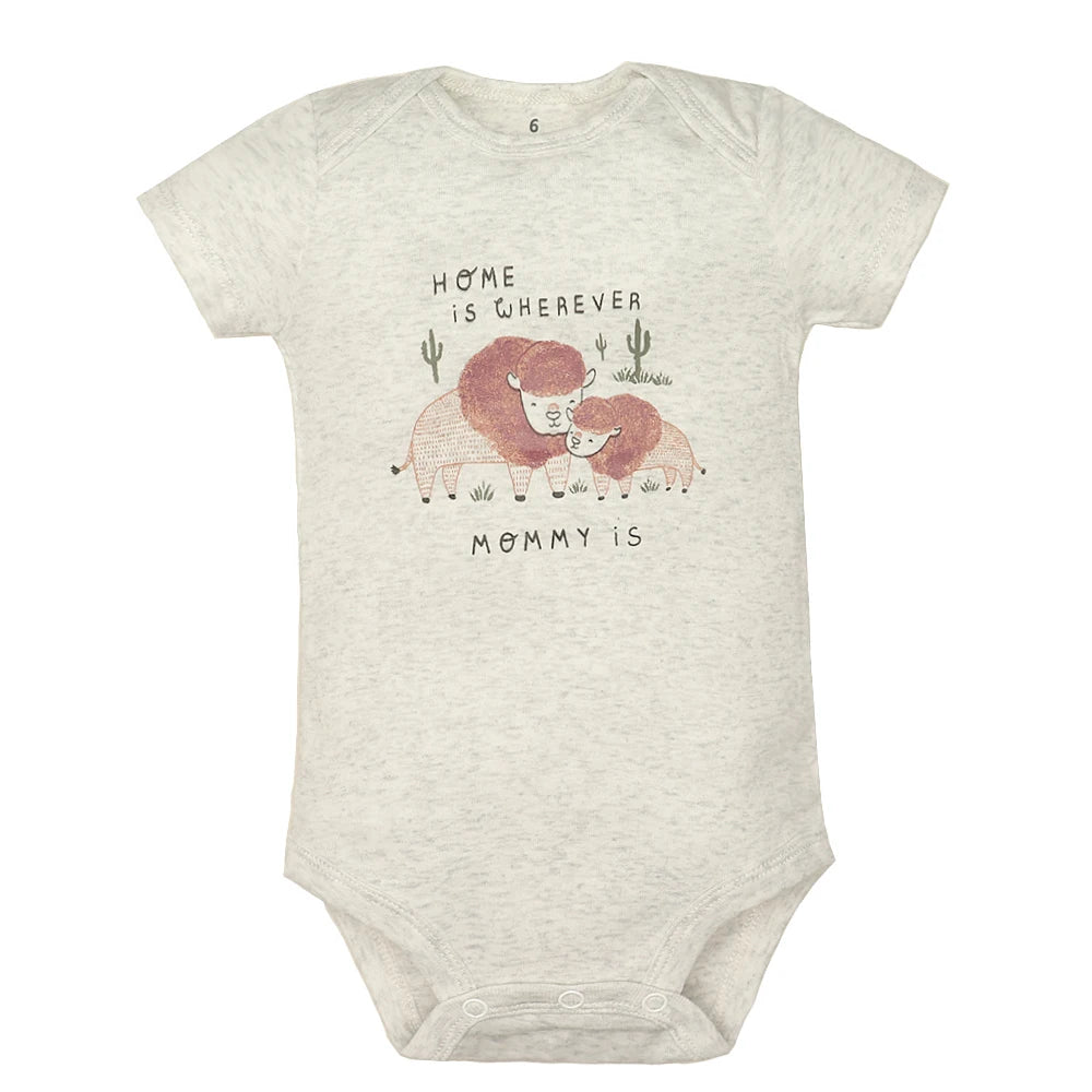 5PCS/Lot Baby Boys Girls Bodysuits 100% Cotton Short Sleeves Kids Clothes 6-24 Month Newborn Baby Clothing bebe Jumpsuit - Clikcy