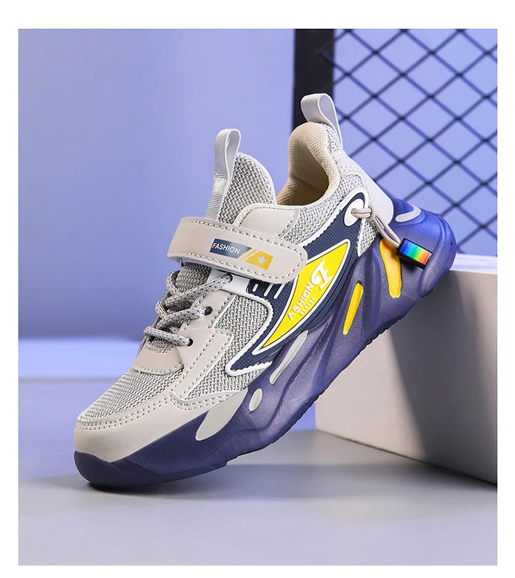 Kids' Sneakers Children Casual Sports Shoes for Boys Breathable Summer Mesh Kids Hook&Loop Students Girls School Running Shoes - Clikcy