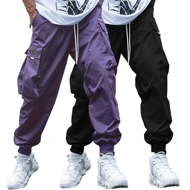 Fashion Lightweight Cargo Pants Summer Breathable Casual Sweatpants 2/1Pcs Hip-Hop Drawstring Trousers Outdoor High Street Pants - Clikcy