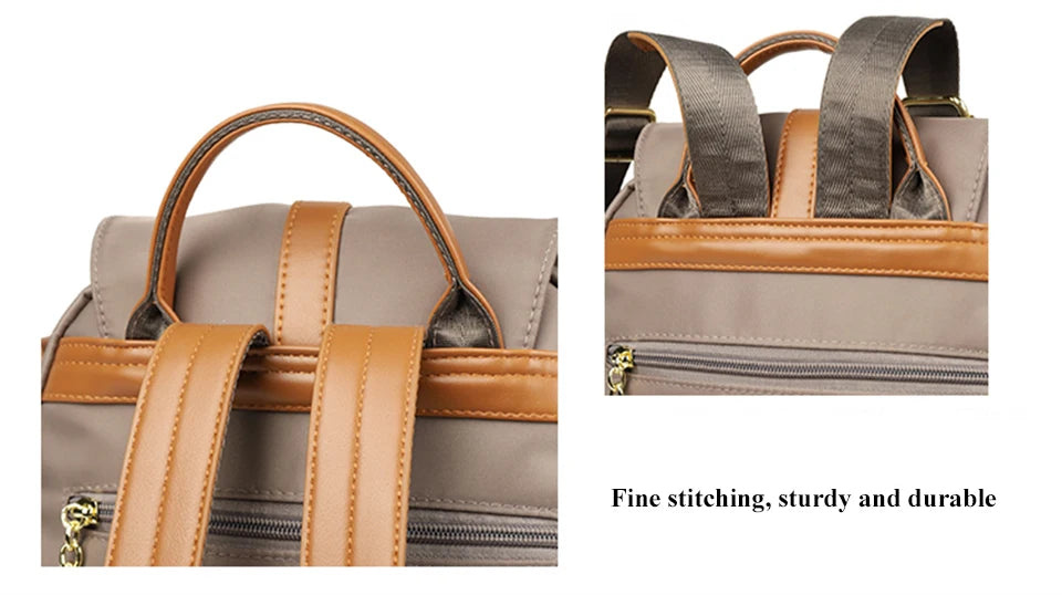 Cute Pendant Backpack Women Waterproof Nylon Back Pack Fashion College Daypack High Capacity School Bag for Girls Travel Bag - Clikcy