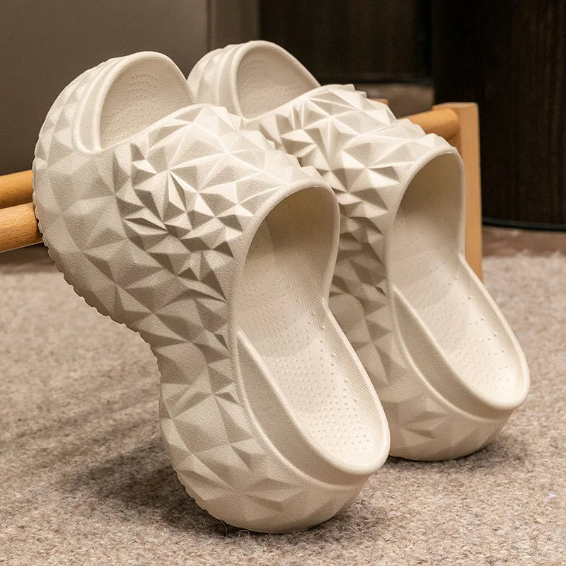 Bebealy New Women Sandals Durian sandals Outdoor Platform Beach Sandals Summer Wear-resistant Nonslip Cloud Slippers Home Slides - Clikcy