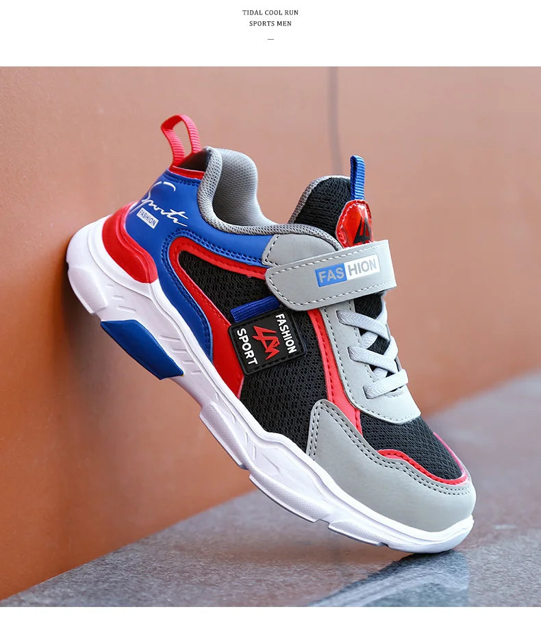 Kids' Sneakers Children Casual Sports Shoes for Boys Breathable Summer Mesh Kids Hook&Loop Students Girls School Running Shoes - Clikcy