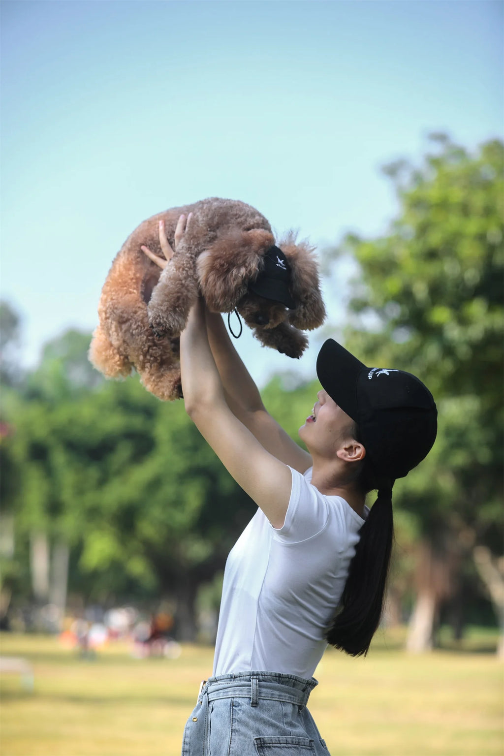 Adjustable Pet Dog Travel Cute Baseball Hat Sun Cap Visor Hat with Ear Holes Outdoor Sport Pet Supplies - Clikcy