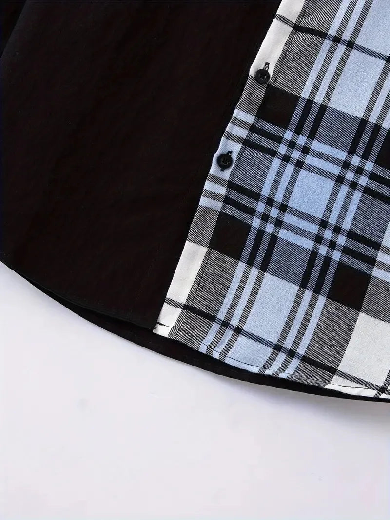 New Men's Casual Shirt Spring Autumn Comfortable High quality Fashion trend Color Lapel Pocket Loose long sleeve Cardigan tops - Clikcy