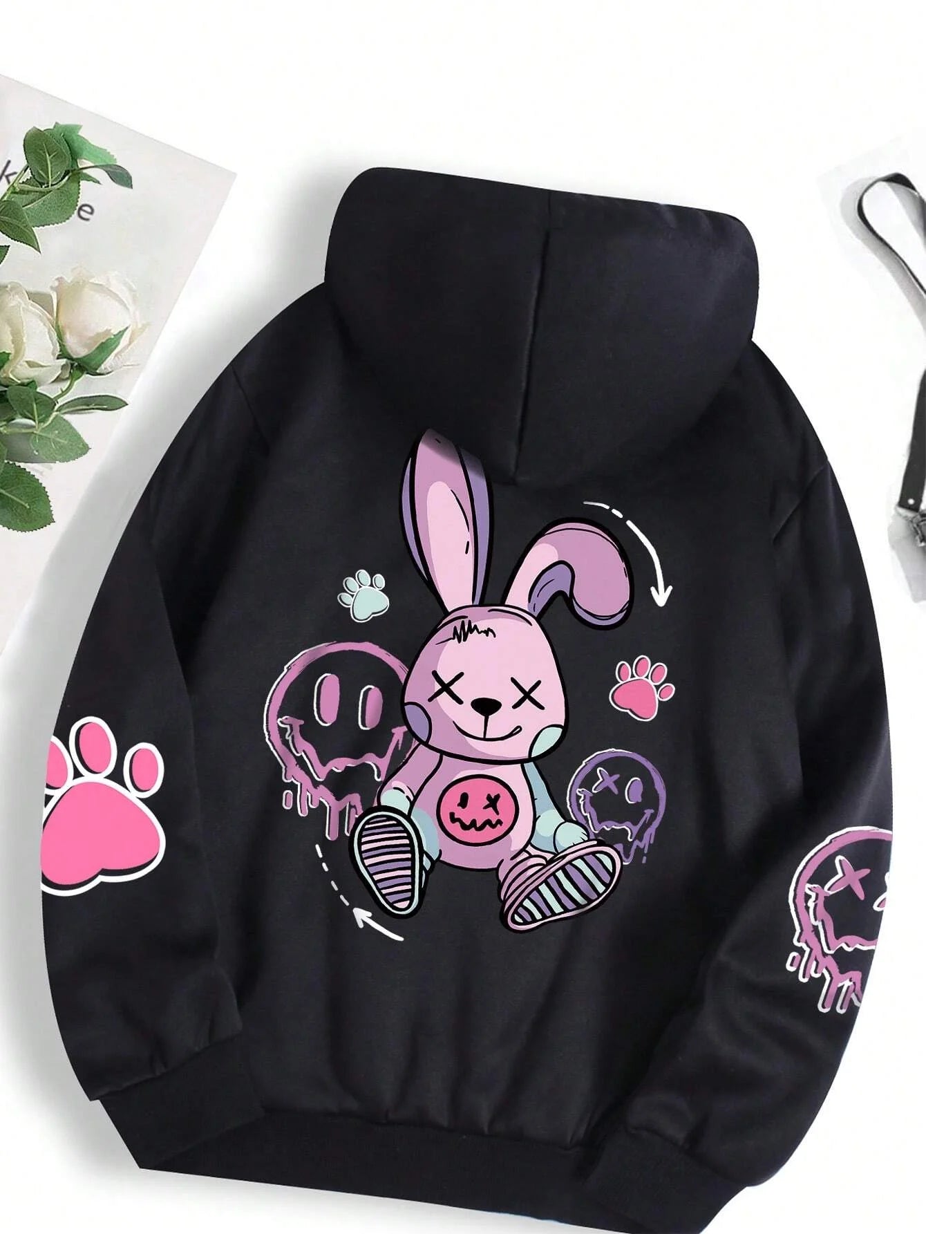 Hip Hop Street Casual Printed Female Hoodies Fashion Hoodie Oversize Loose New Sweatshirts Autumn Warm Fleece Clothing - Clikcy