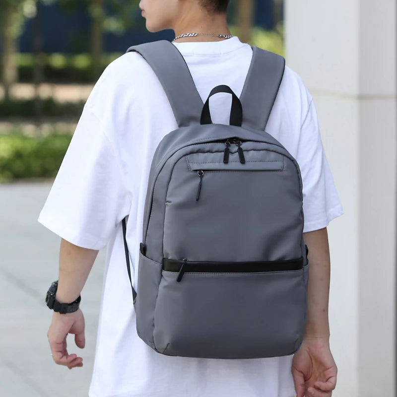 1 14 Inch Large Capacity Leisure Schoolbag Sports Simple Men And Women Universal Computer Backpack With Pendant - Clikcy