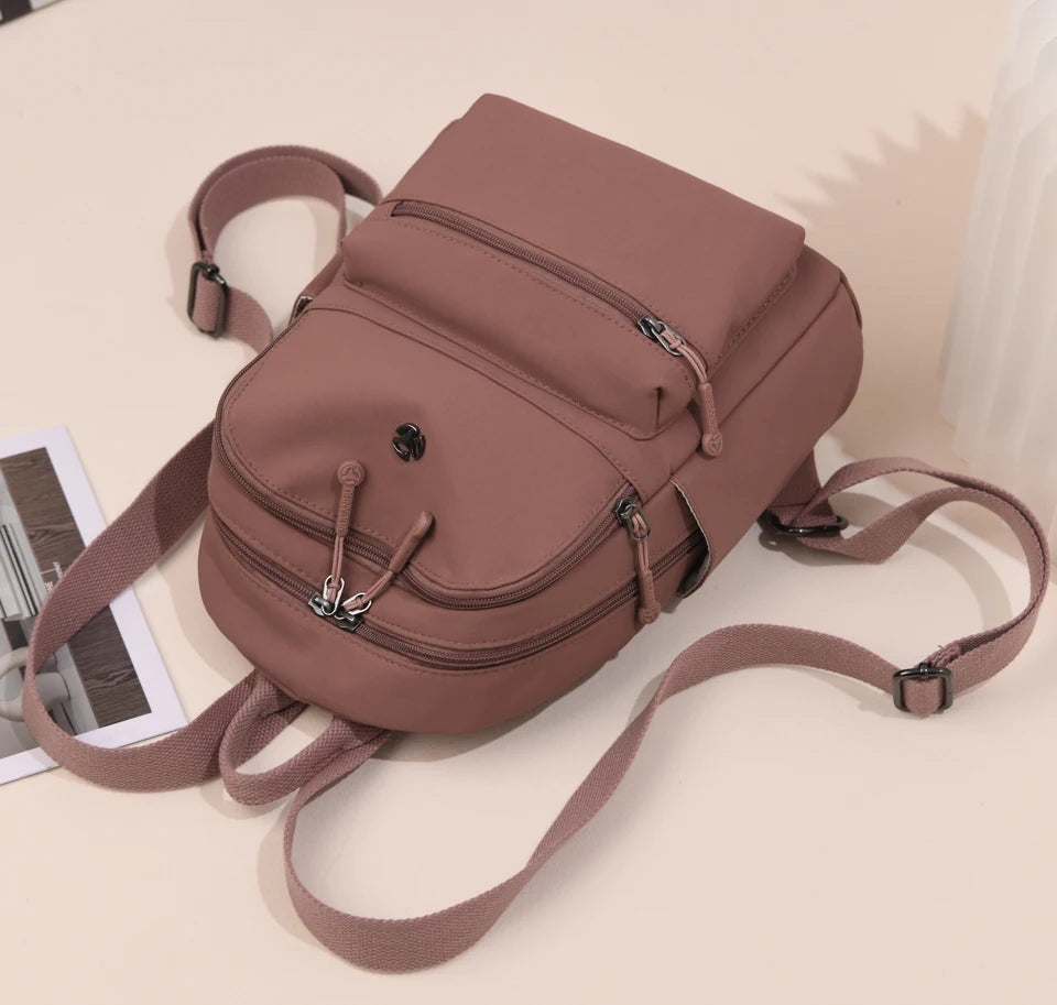 Casual Multi Pockets Backpacks for Women Waterproof Nylon Daypack Women Lightweight Back Pack Ladies Large Capacity Travel Bags - Clikcy